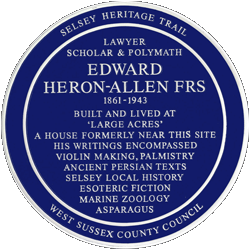 The new plaque to be hung outside Large Acres in Selsey